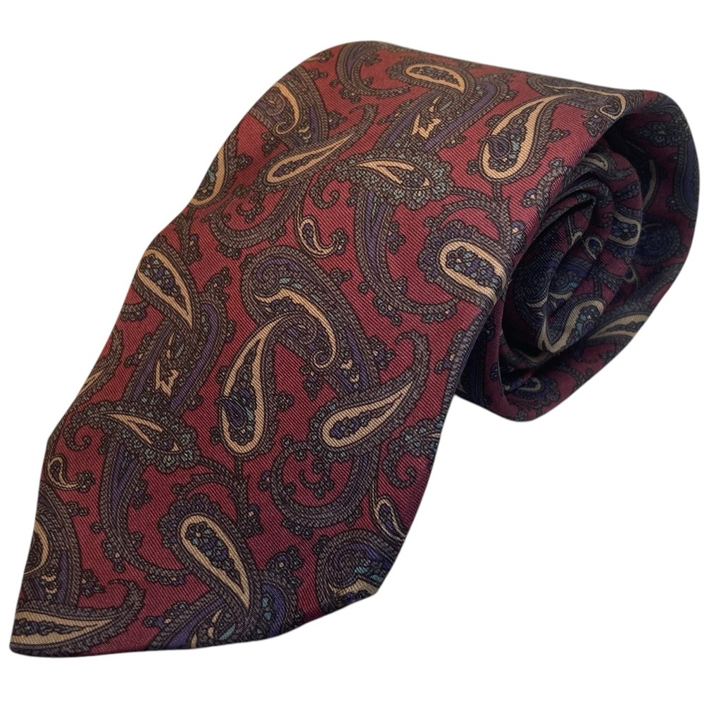 Robert Talbott Paisley Print Silk Tie